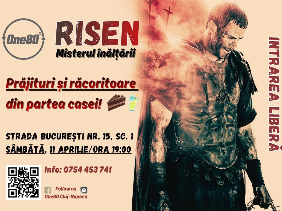 11 Aprilie, Seară de film – Risen (Misterul&nbsp;înălțării)